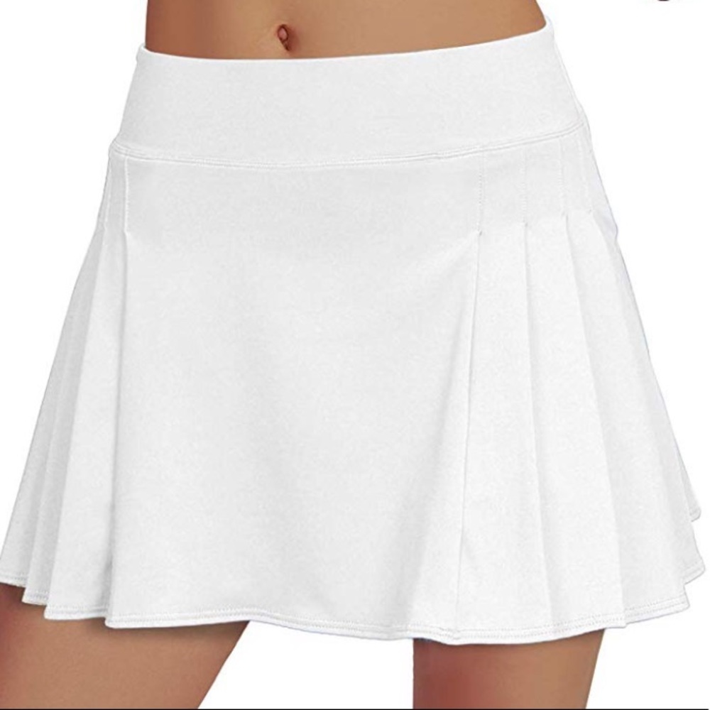 White tennis skirt